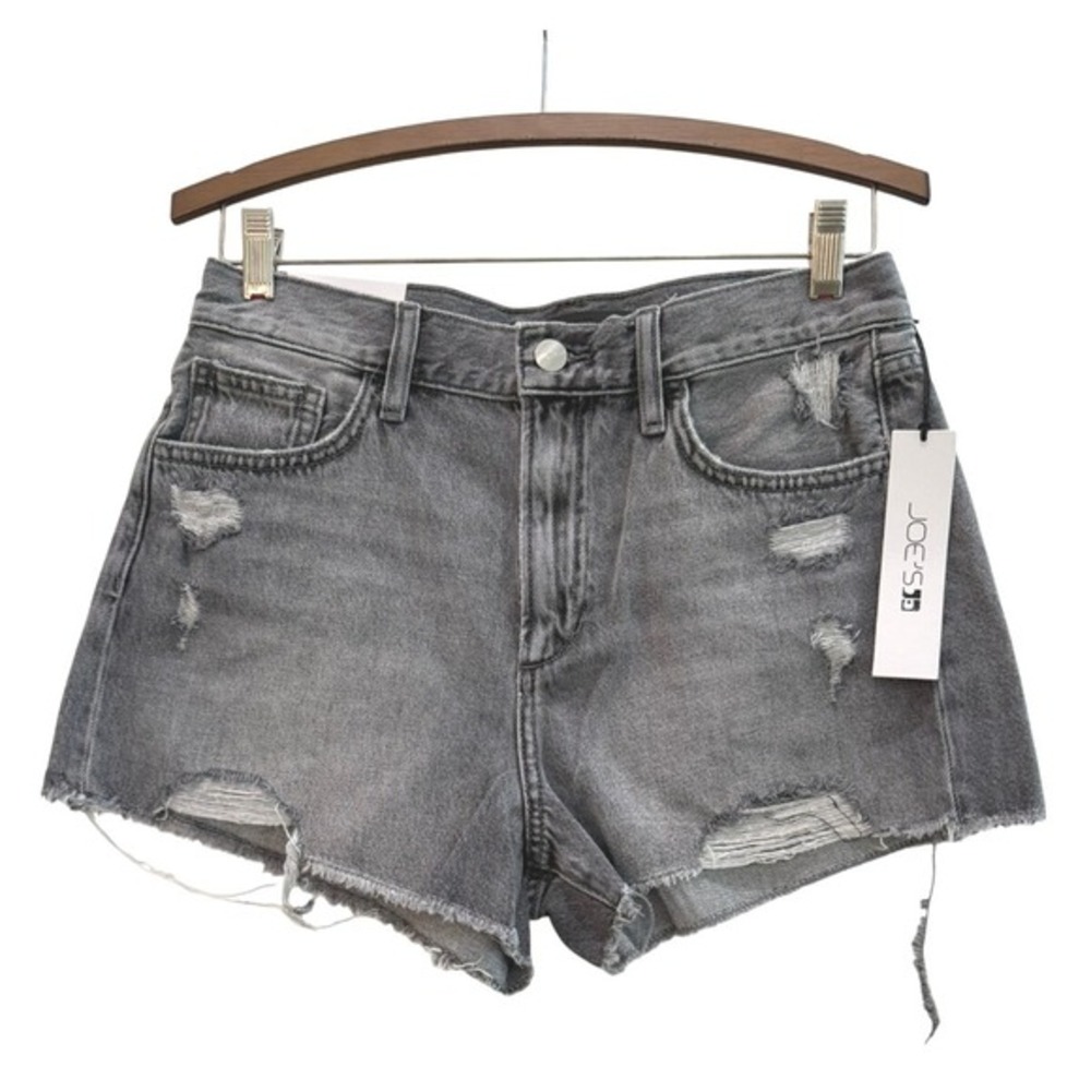 Joes Jeans‎ Women's Grey Wash Distressed Denim Shorts 100% Cotton Size 28 NWT